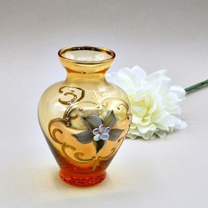 Vintage Bohemian Hand Blownglass Bud Vase